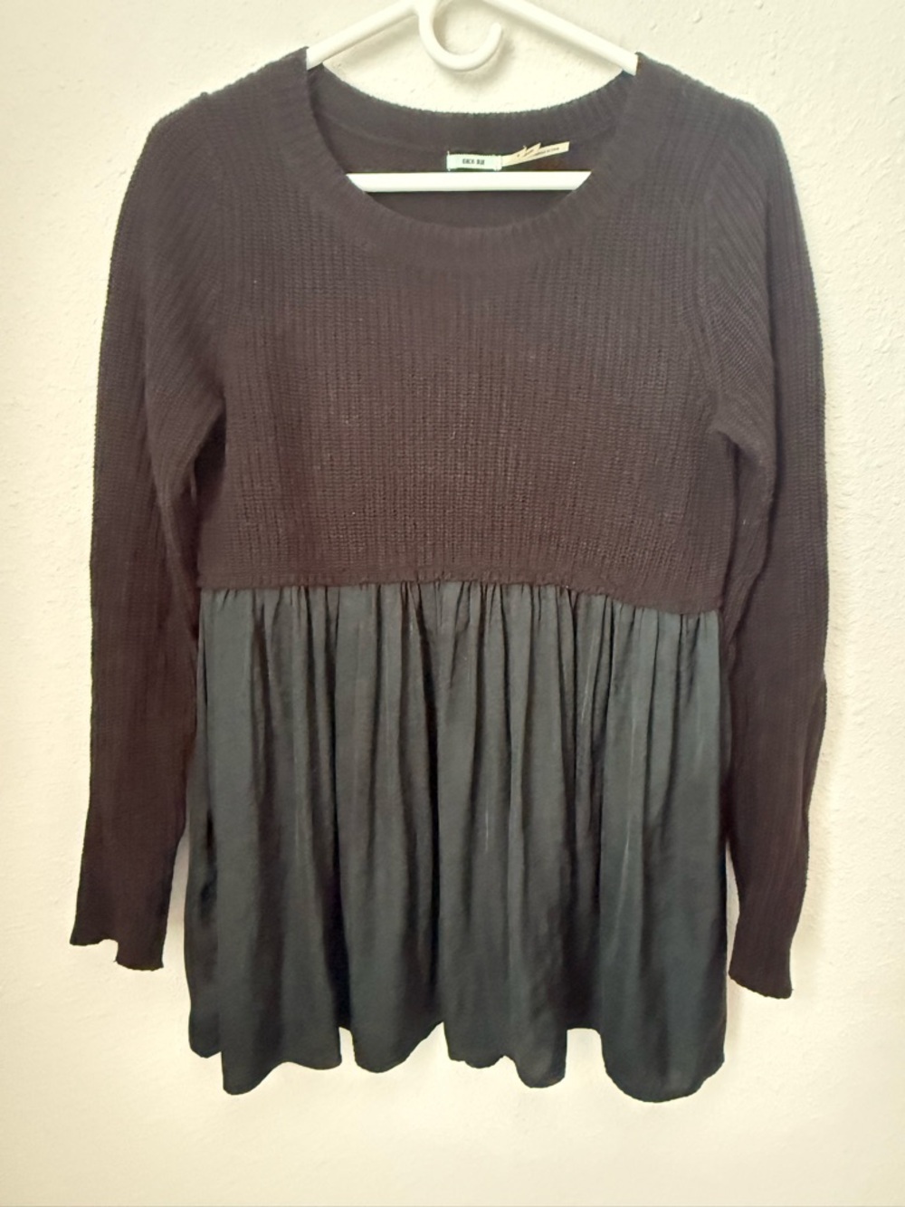 Kimchi Blue Black Ribbed Knit Sweater